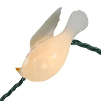 Kurt Adler UL 10-Light Glitter Dove Light Set