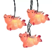 Kurt Adler UL 10-Light Flying Pig Light Set