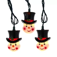 Kurt Adler UL 10-Light Snowman Head Light Set