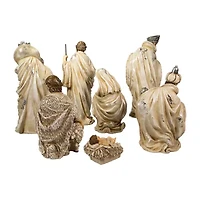 Kurt Adler 3-13-Inch Resin Nativity Table Piece 7 Piece Set
