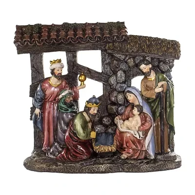 Kurt Adler 10-Inch Resin Nativity Scene Table Piece