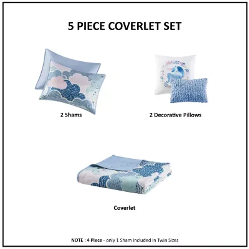 Urban Habitat Kids Bliss Reversible 100% Cotton Quilt Set With Throw Pillows