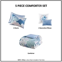 Urban Habitat Kids Bliss 100 % Cotton Comforter Set with Decorative Pillows