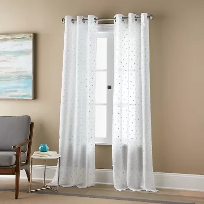 Stratford Park Cassie Grommet Top Sheer Set of 2 Curtain Panel