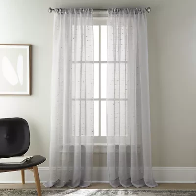 Stratford Park Jenna Rod Pocket Sheer Set of 2 Curtain Panel