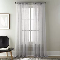 Stratford Park Jenna Rod Pocket Sheer Set of 2 Curtain Panel