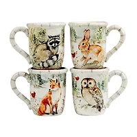 Certified International Winter'S Walk 4-pc. Holiday Coffee Mug