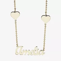 Womens 14K Gold Over Silver Inch Name Necklace