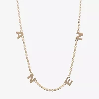 Womens 14K Gold Over Silver 18 Inch Name Necklace