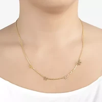 Womens 14K Gold Over Silver 18 Inch Name Necklace