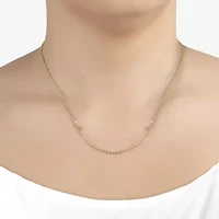 Womens 14K Gold Over Silver 16 Inch Cable Chain Necklace