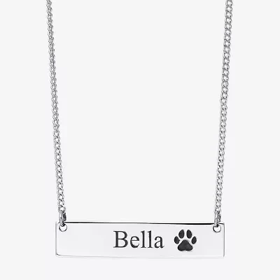 Womens Sterling Silver 18 1/2 Inch Name Necklace