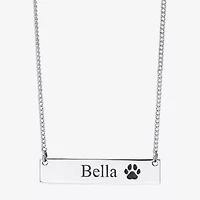 Womens Sterling Silver 18 1/2 Inch Name Necklace