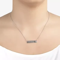 Womens Sterling Silver 18 1/2 Inch Name Necklace