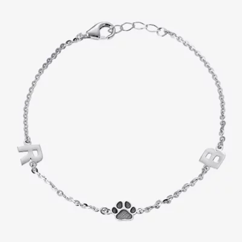 Womens Sterling Silver 7.25 Inch Solid Cable Id Bracelet
