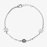 Womens Sterling Silver 7.25 Inch Solid Cable Id Bracelet