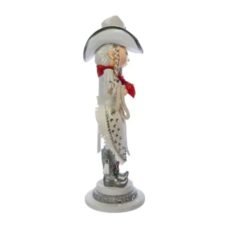 Kurt Adler 18-Inch Hollywood Rhinestone Cowgirl Nutcracker