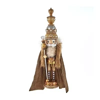 Kurt Adler 17.5-Inch Hollywood Gold with Fuzzy Cape King Nutcracker