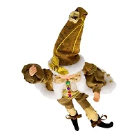 Kurt Adler 16-Inch Kringle Klaus Fortune Gold Elf Ornament