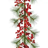 Kurt Adler 6-Foot x 12-Inch Berry Rope Garland