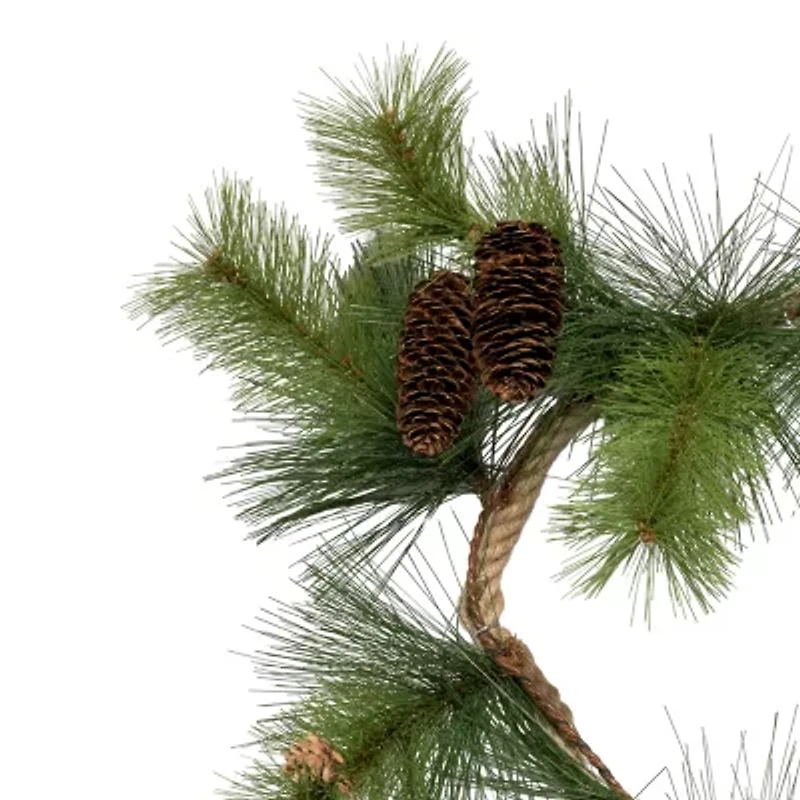 Kurt Adler 4-Foot Needle Pine Rope Garland with Pinecones