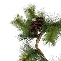Kurt Adler 4-Foot Needle Pine Rope Garland with Pinecones