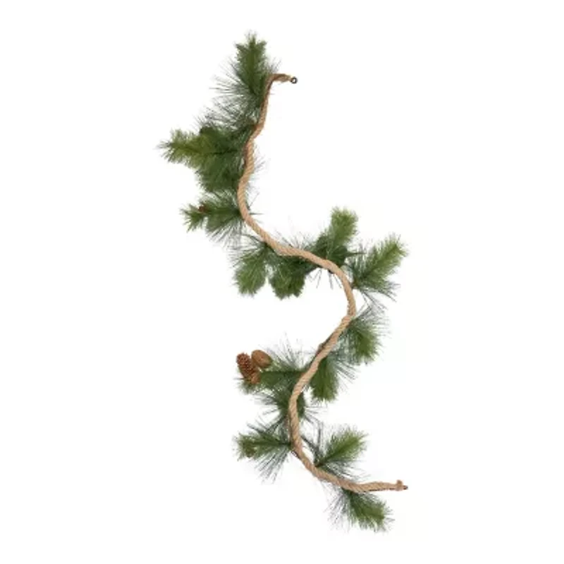 Kurt Adler 4-Foot Needle Pine Rope Garland with Pinecones