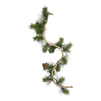 Kurt Adler 4-Foot Needle Pine Rope Garland with Pinecones
