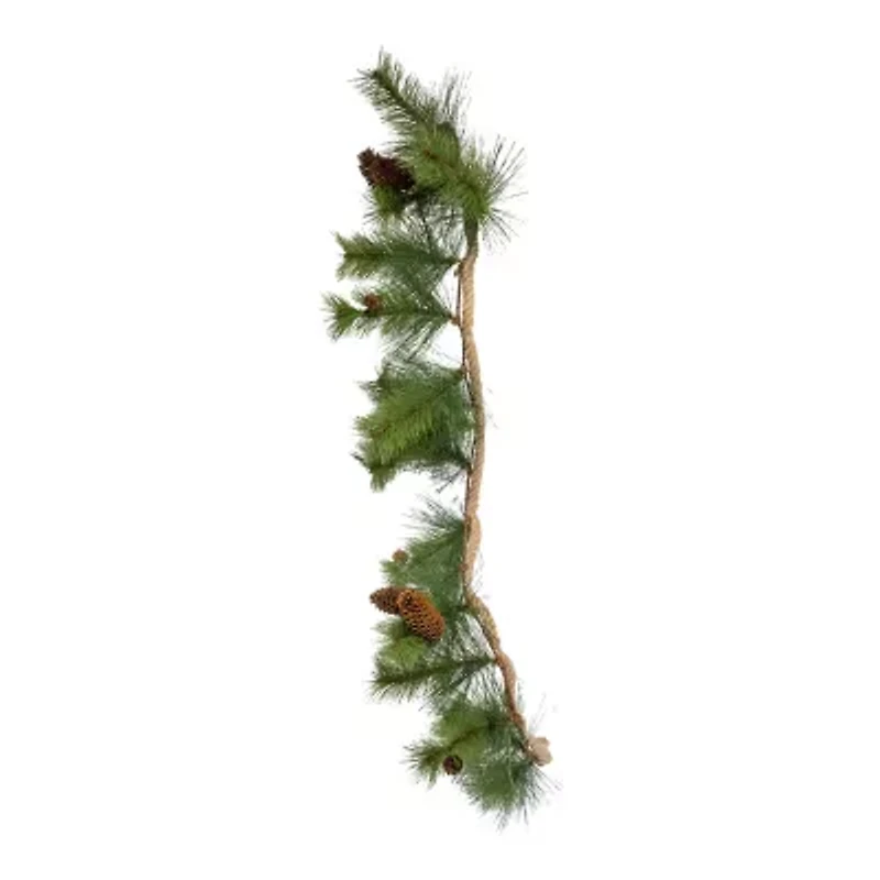 Kurt Adler 4-Foot Needle Pine Rope Garland with Pinecones