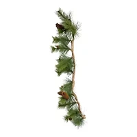 Kurt Adler 4-Foot Needle Pine Rope Garland with Pinecones
