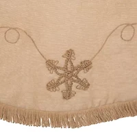 Kurt Adler 54in Jute Macrame Snowflake Indoor Tree Skirt