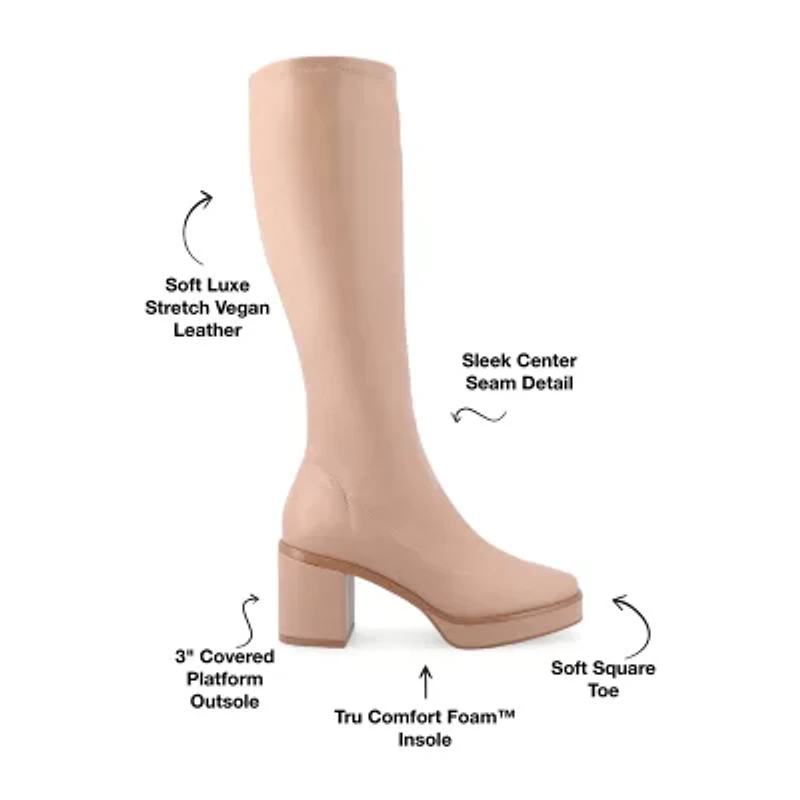 Journee Collection Womens Alondra Block Heel Dress Boots