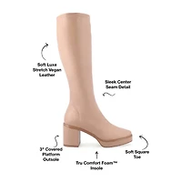 Journee Collection Womens Alondra Block Heel Dress Boots