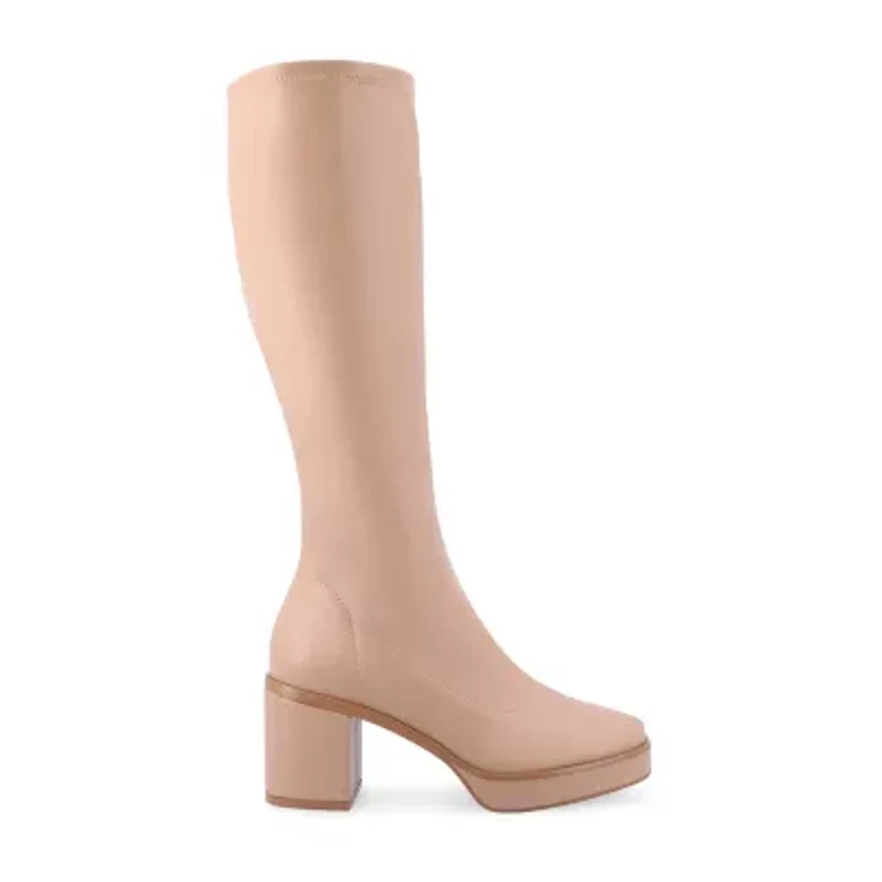 Journee Collection Womens Alondra Block Heel Dress Boots