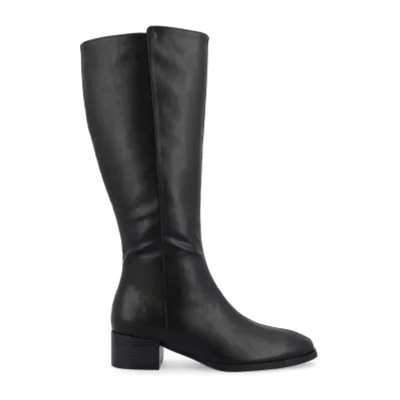 Journee Collection Womens Devri Stacked Heel Dress Boots