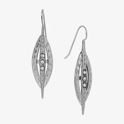 1928 Womens Crystal Marquise Drop Earrings