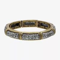 1928 Silver & Gold Tone Womens Stretch Bracelet