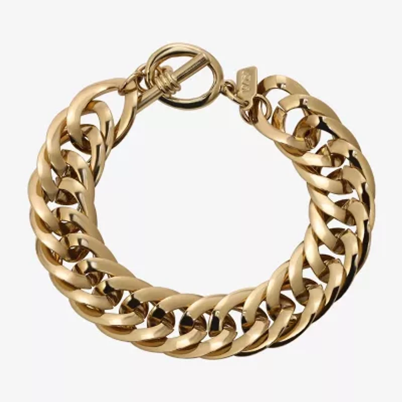 1928 Gold Tone Womens 7.5 Inch Link Bracelet