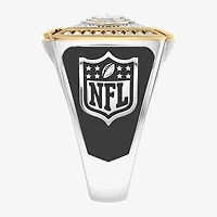 True Fans Fine Jewelry Green Bay Packers Mens 1/2 CT. Natural White Diamond 10K Two Tone Gold Fashion Ring