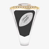 True Fans Fine Jewelry Cincinnati Bengals Mens 1/2 CT. Natural White Diamond 10K Two Tone Gold Fashion Ring