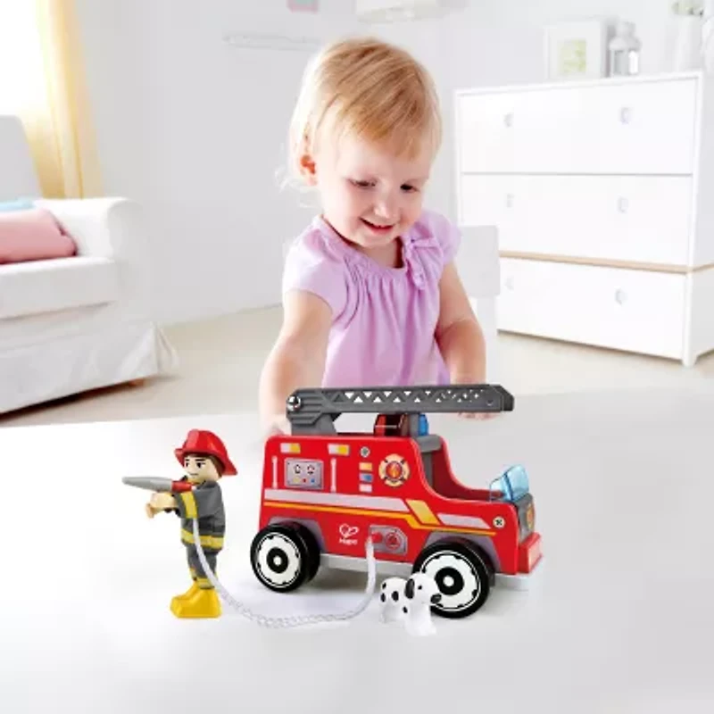 Hape Fire Truck Playset 3-pc. Toy Playset