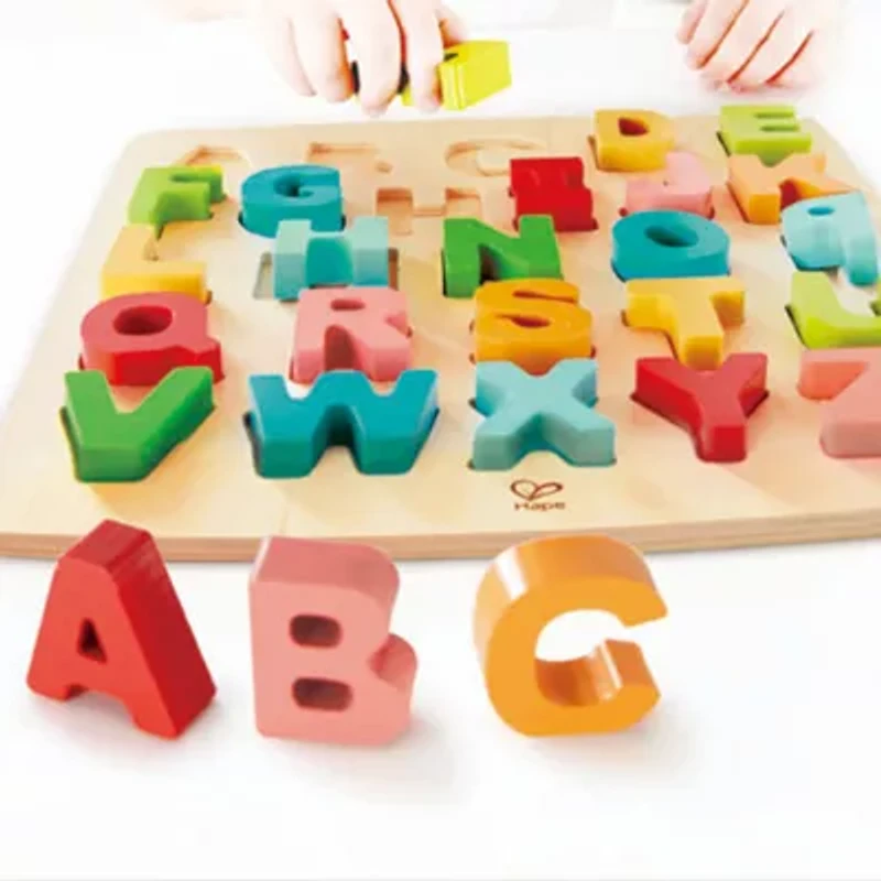 Hape Alphabet Blocks - 27 Pieces 2-pc. Puzzle