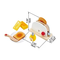 Hape Pop-Up Toaster Set - 7 Piece Play Kitchen