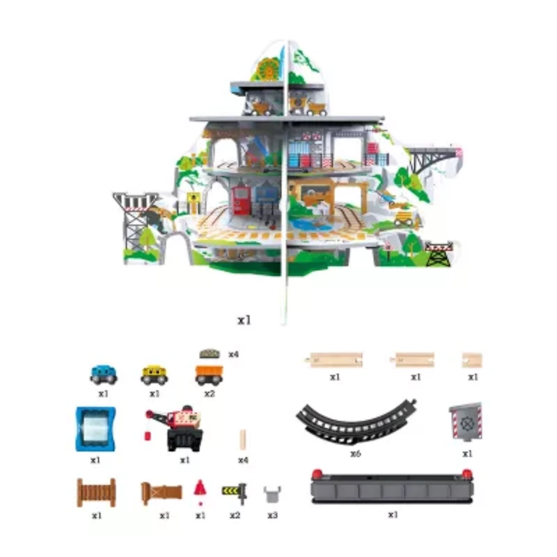 Hape Railway Mighty Mountain Mine Set Interactive Toy