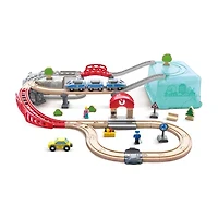Hape Wooden Train Bucket Set: City Train Interactive Toy