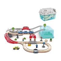 Hape Wooden Train Bucket Set: City Train Interactive Toy