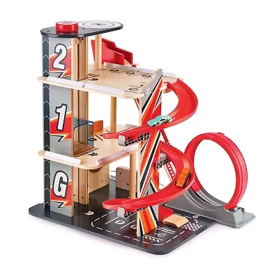 Hape Gearhead Stunt Garage Interactive Toy