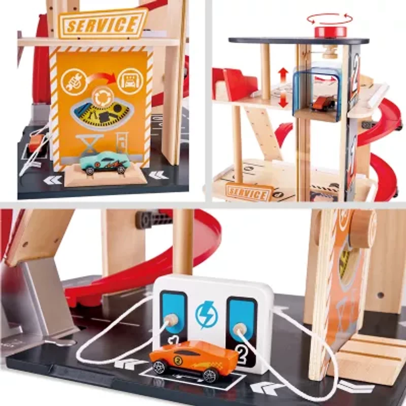 Hape Gearhead Stunt Garage Interactive Toy
