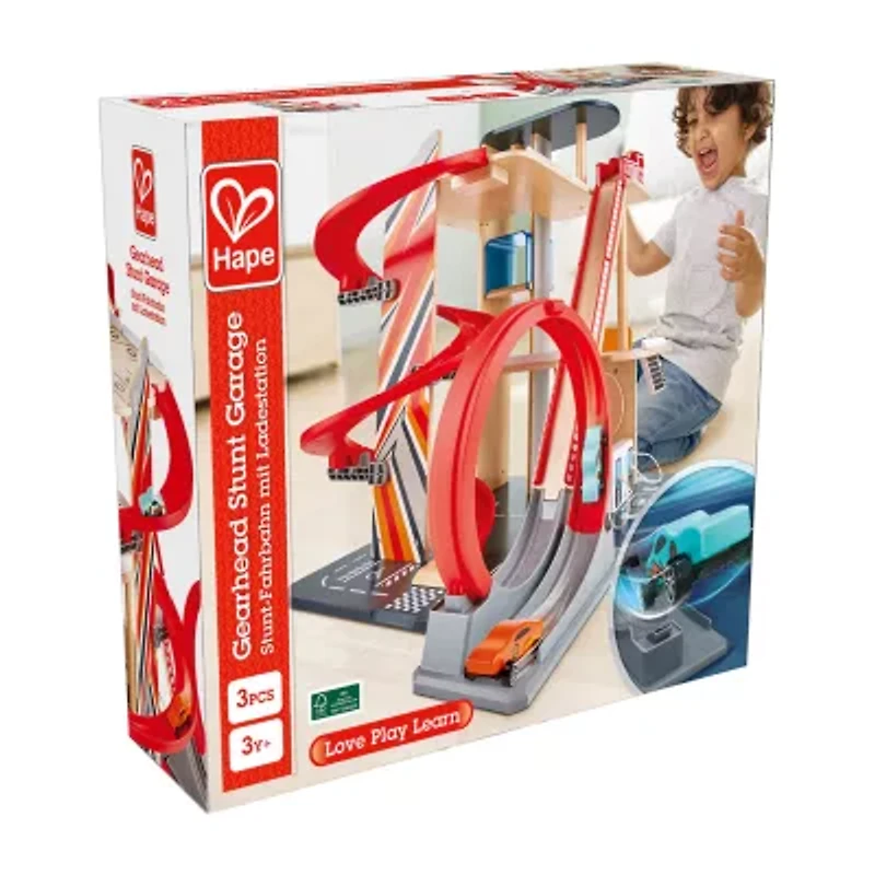 Hape Gearhead Stunt Garage Interactive Toy