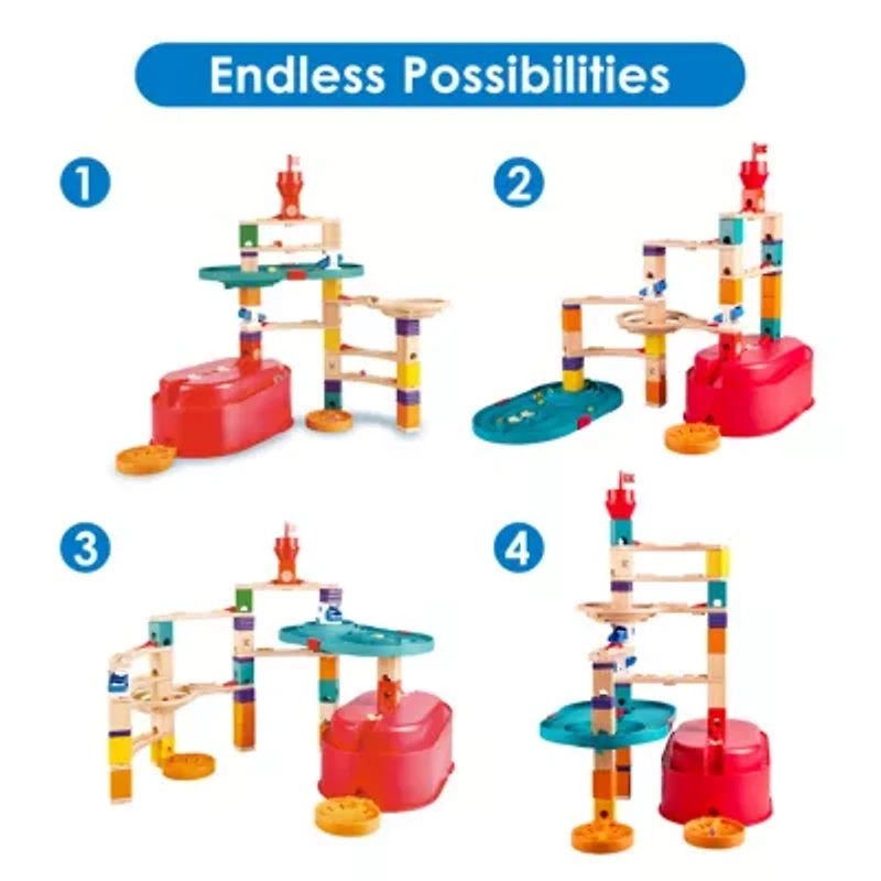 Hape Marble Run: Stack Track Bucket Building Set 10-pc.